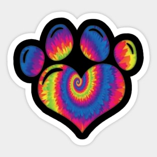 Cat Love Tie dye Sticker